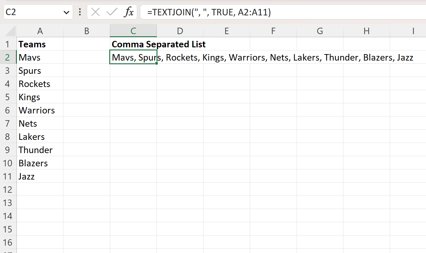 how-to-convert-column-list-to-comma-separated-list-in-excel