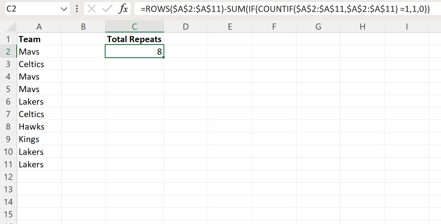 how-to-count-repeated-words-in-excel-11-methods-exceldemy