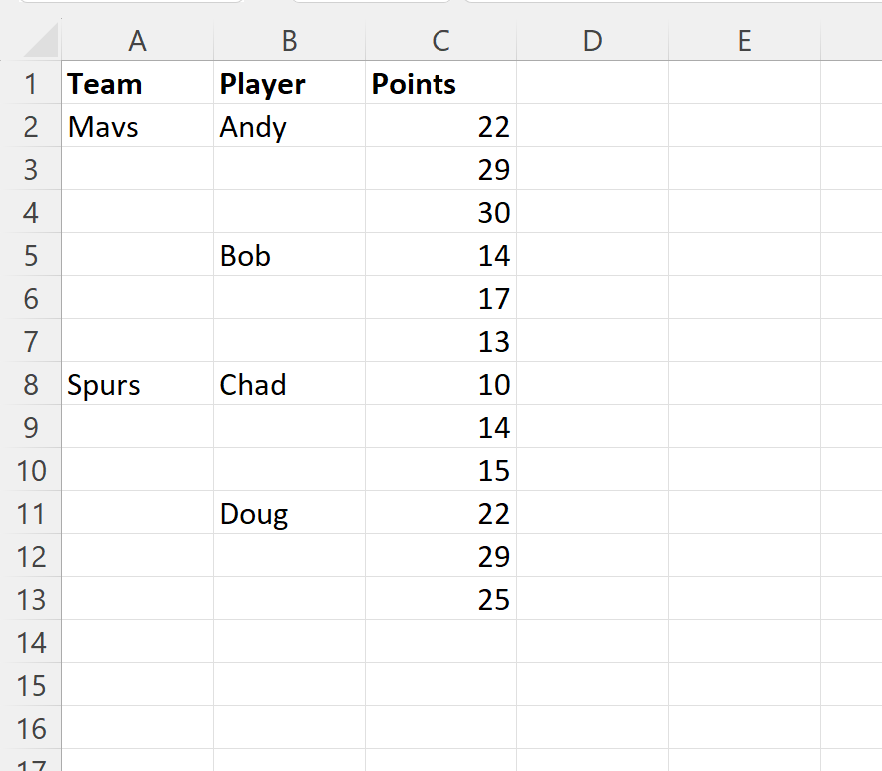 best-way-to-vba-fill-blank-cells-with-value-above