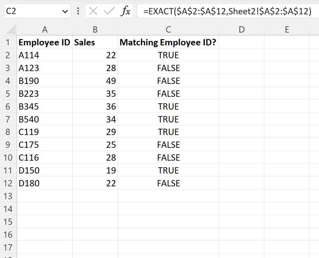 matchtwo3 Excel find matching values in two worksheets