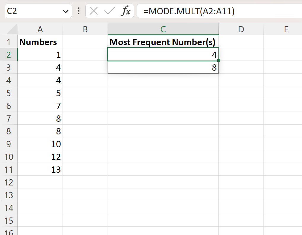 best-way-to-find-most-frequent-value-in-excel-with-examples