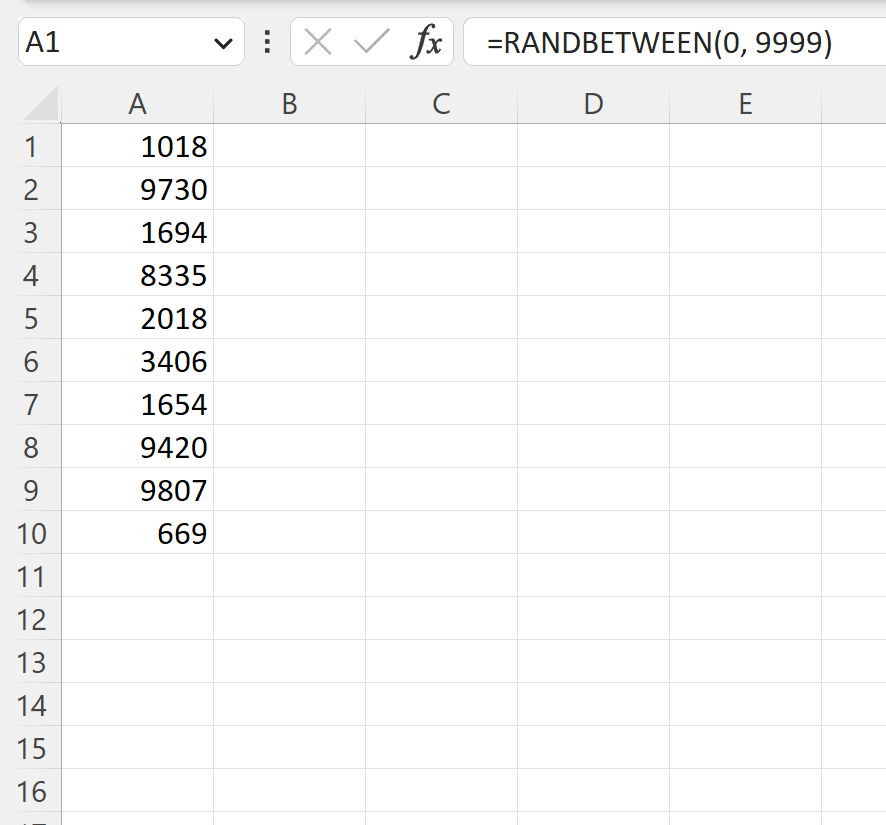 best-way-to-generate-random-4-digit-numbers-in-excel