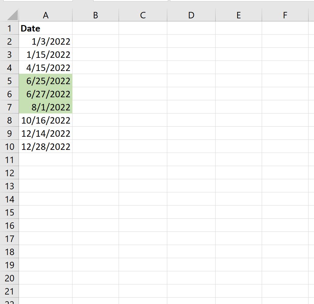 based8 Excel conditional formatting with dates