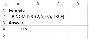 binom3 Binomial distribution with coin flips in Excel