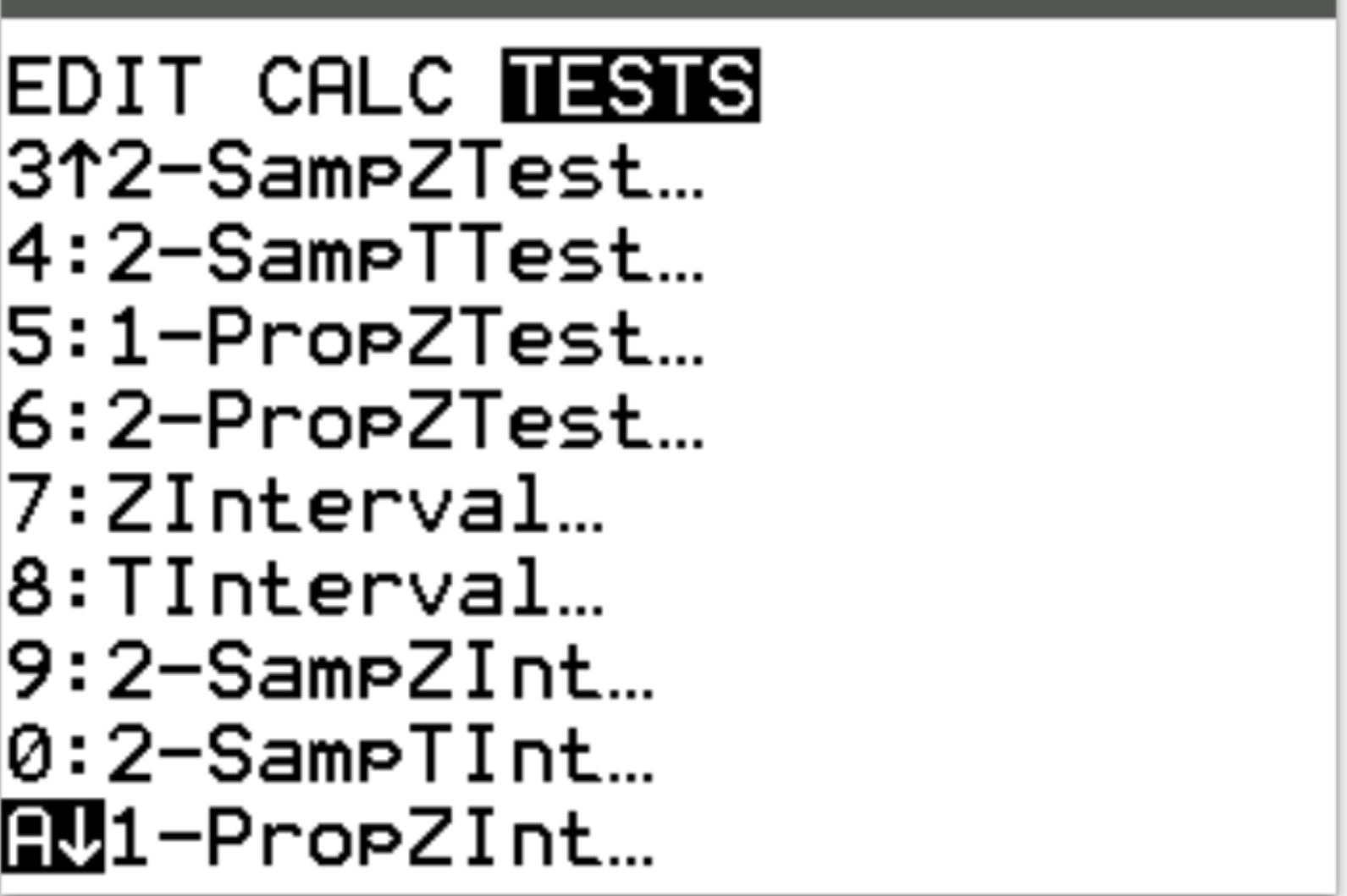 ci7 1 proportion confidence interval on TI-84 calculator