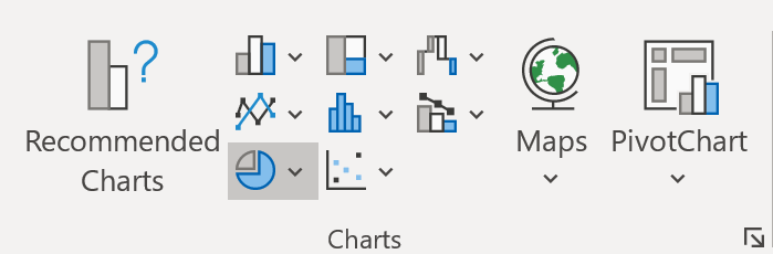 doughnut5 Pie chart or doughnut chart icon in Excel