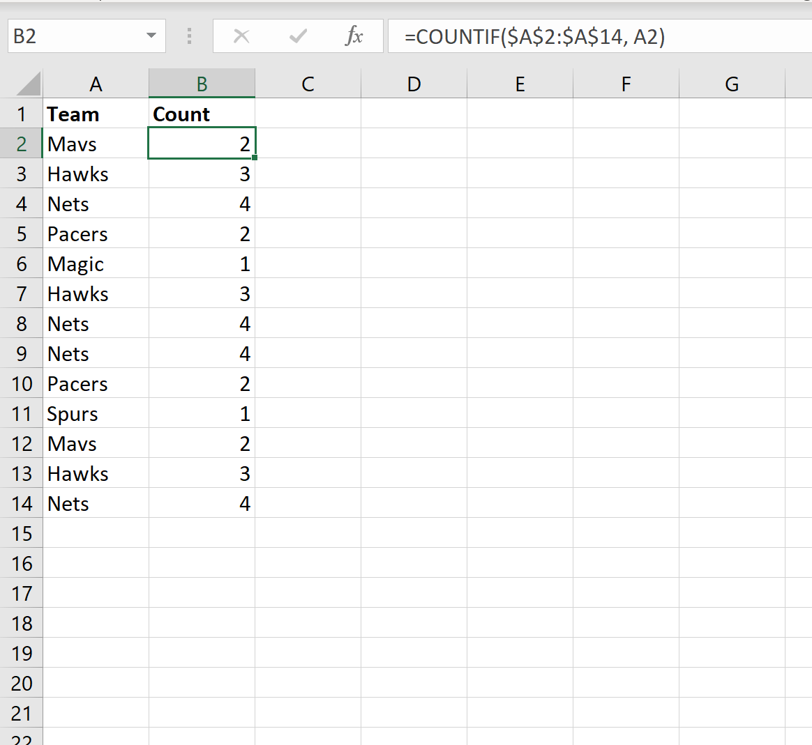 dup1 count duplicates in Excel