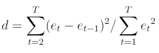 durbinwatson1 Durbin Watson test statistic