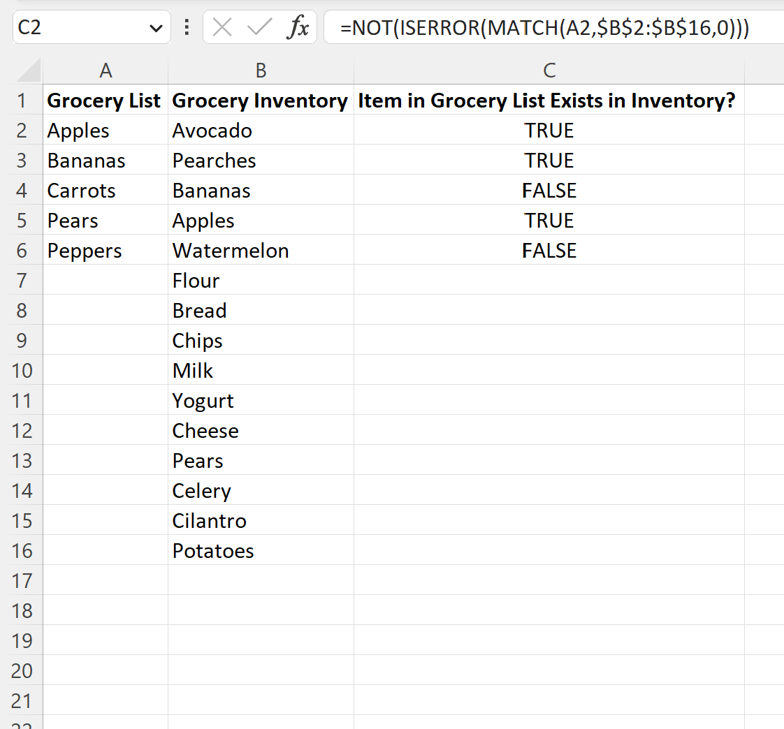 excel-check-if-one-column-value-exists-in-another-column