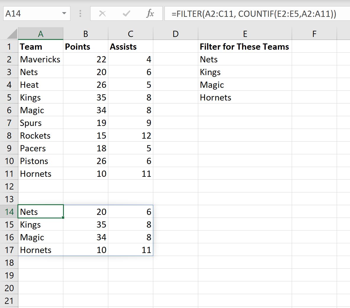 filter3-1 Excel filter by list of values
