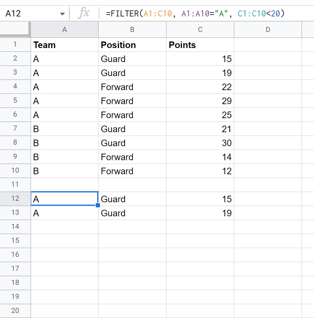 filterand1 Google Sheets FILTER function with AND