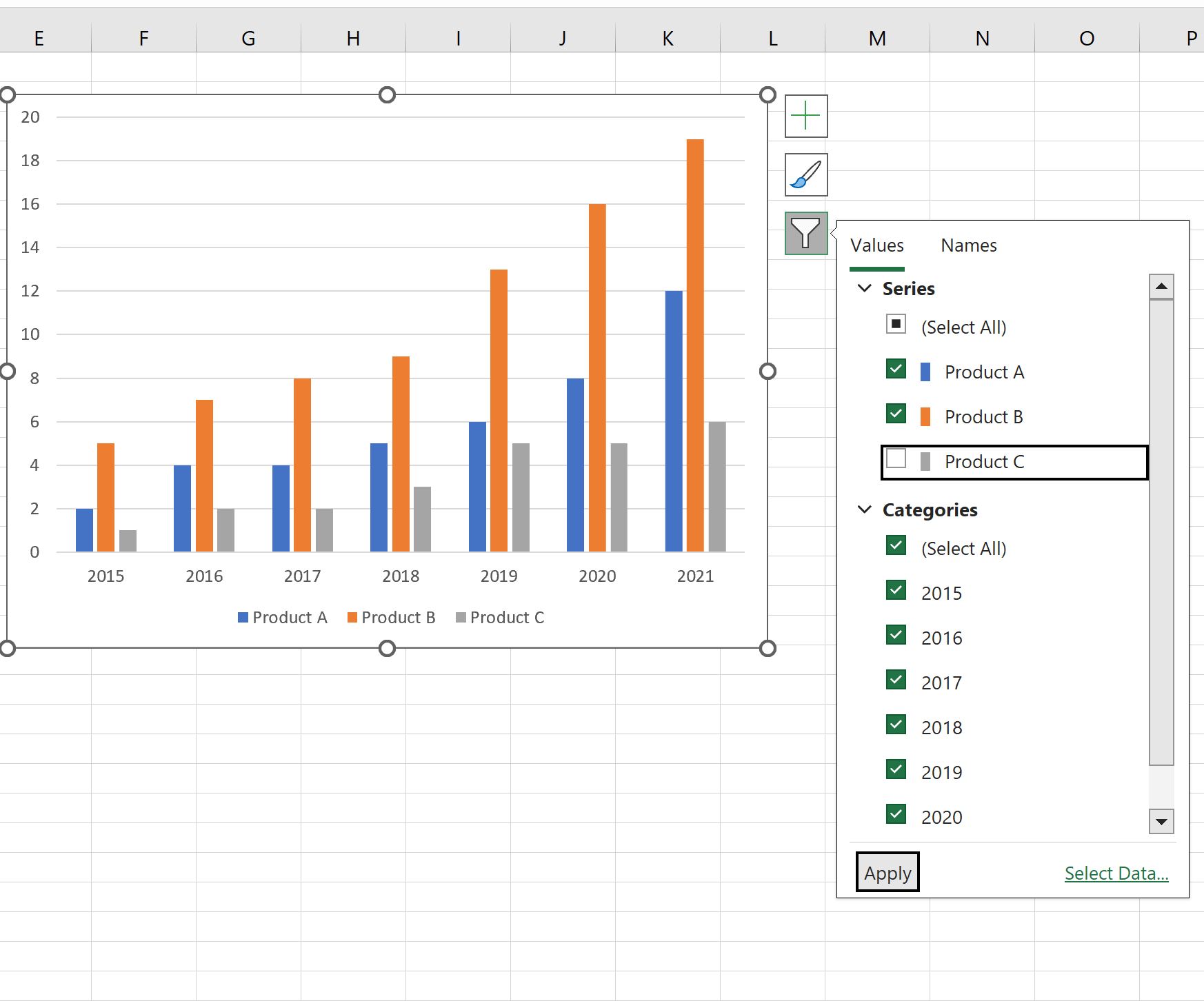 filterchart1 filter chart in Excel