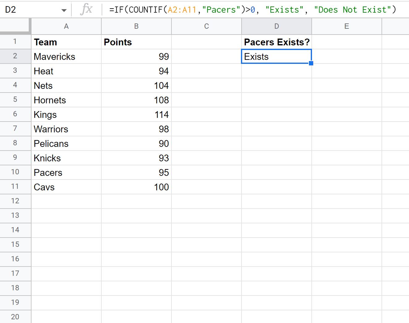 iff2 Google Sheets IF function with range of values