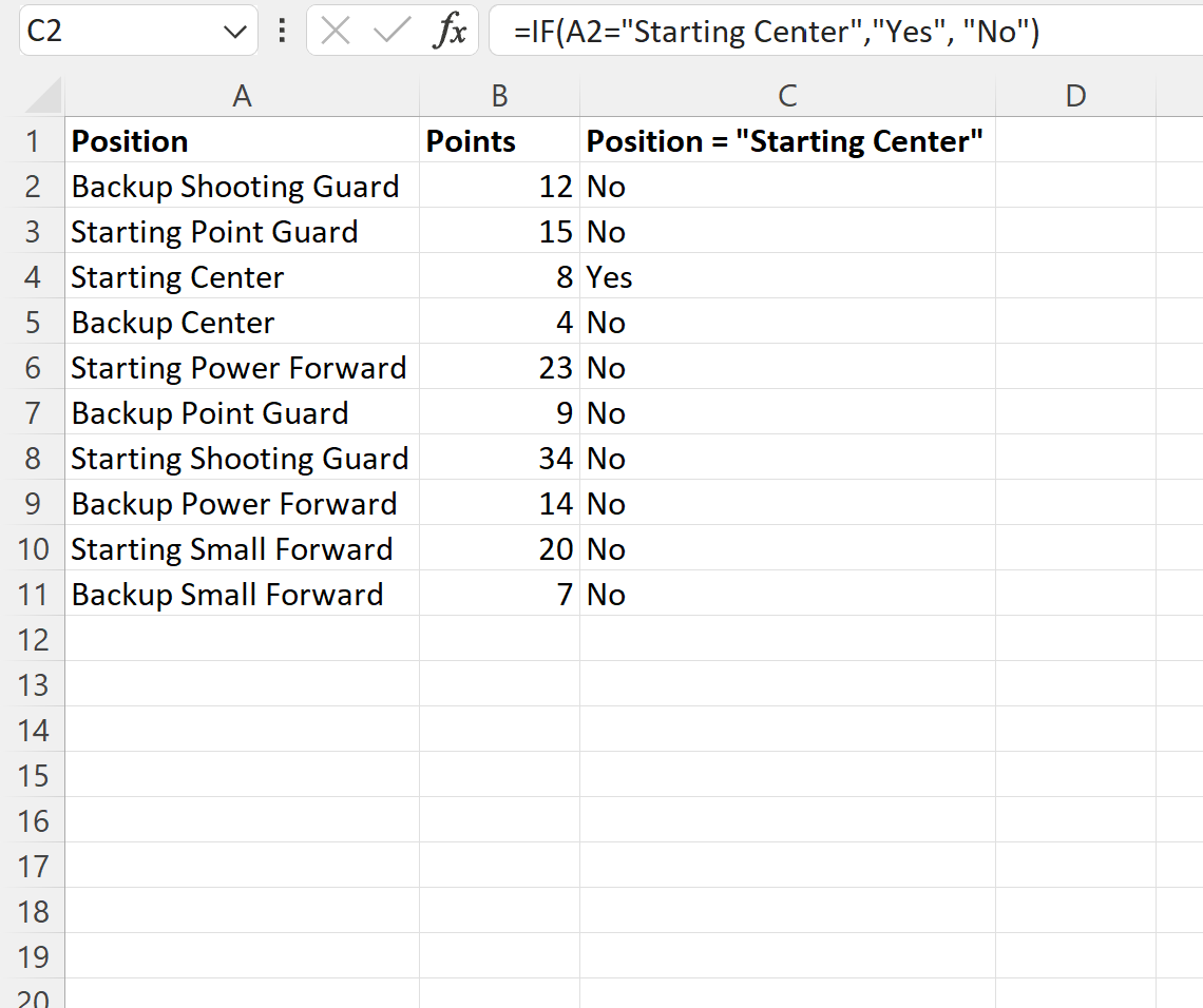 iftext2 Excel IF function check if cell is equal to text