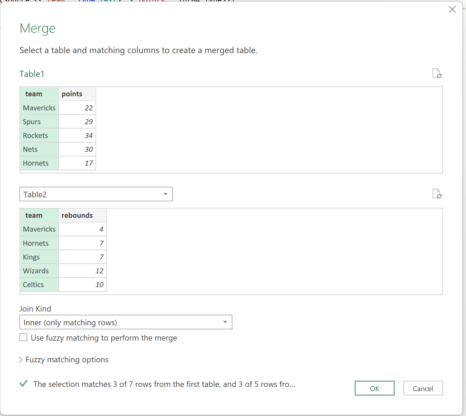 ij7 inner join in Excel