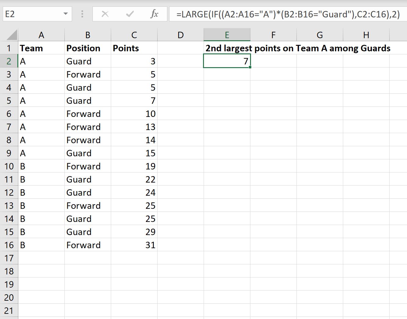 largeifexcel3 LARGE IF Excel with multiple criteria
