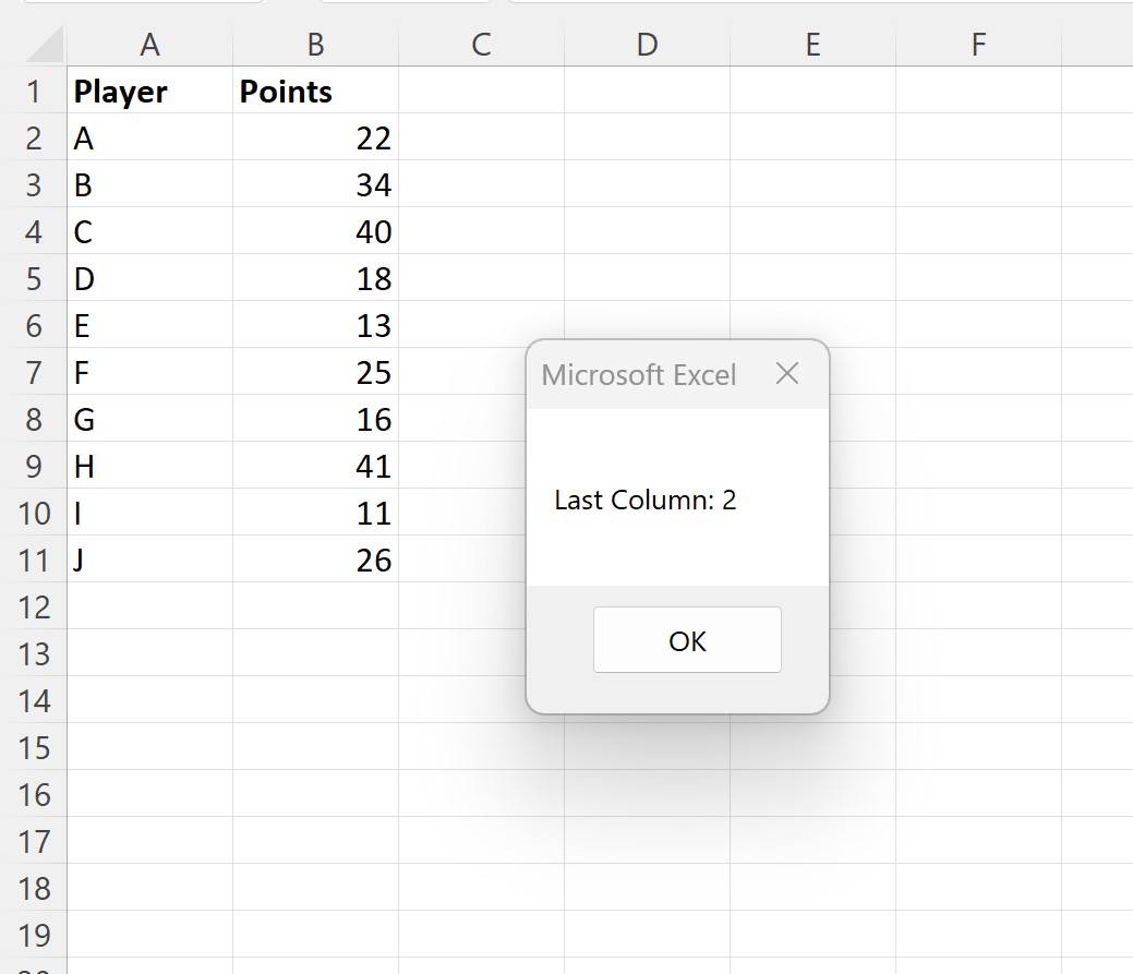 lc3 VBA find last used column