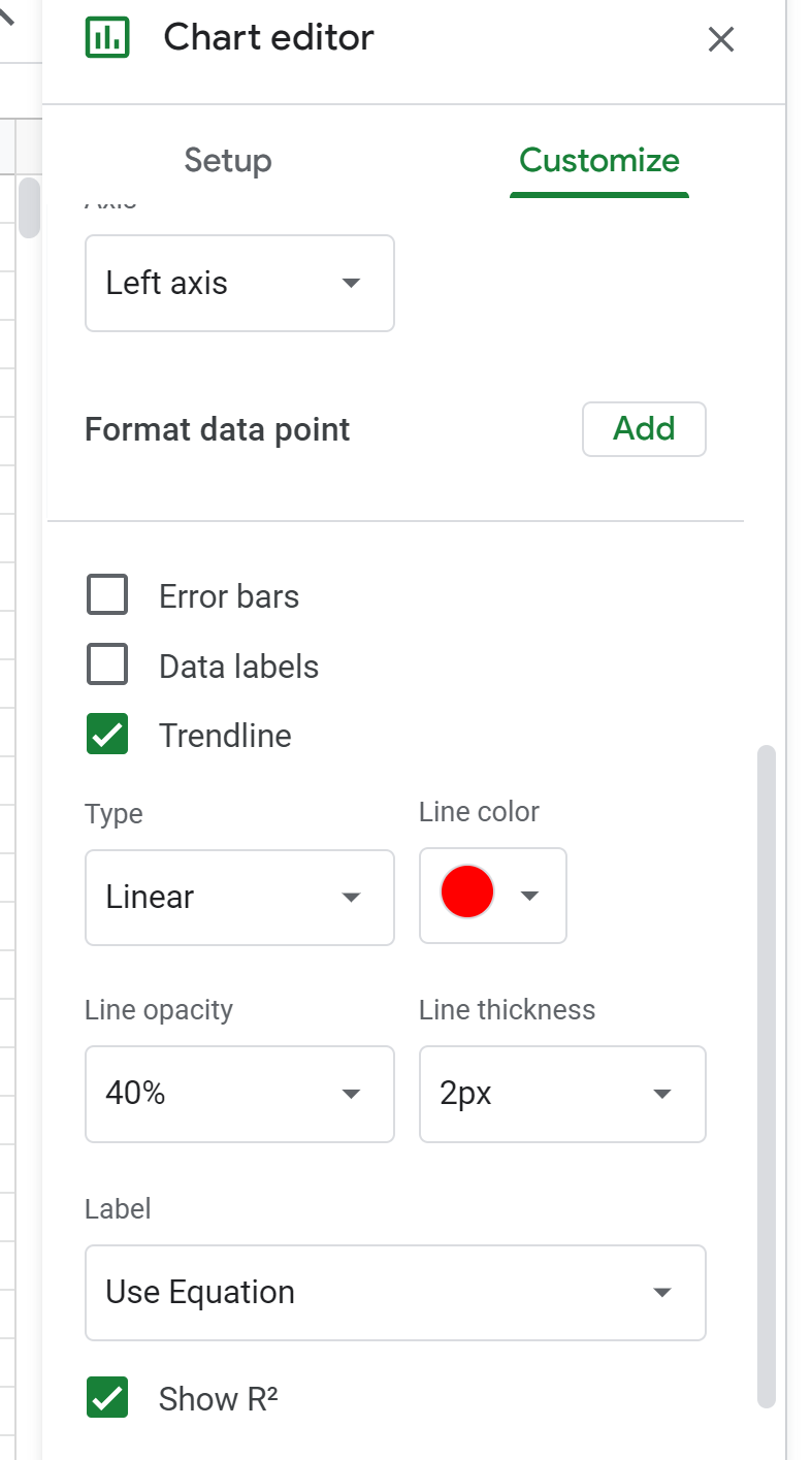 linebestsheets5 Add a line of best fit in Google Sheets