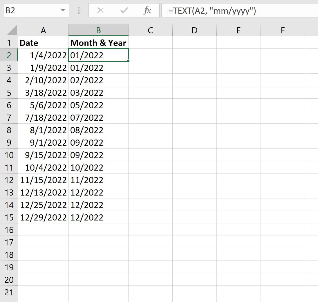 monthyear11 Excel convert date to month and year