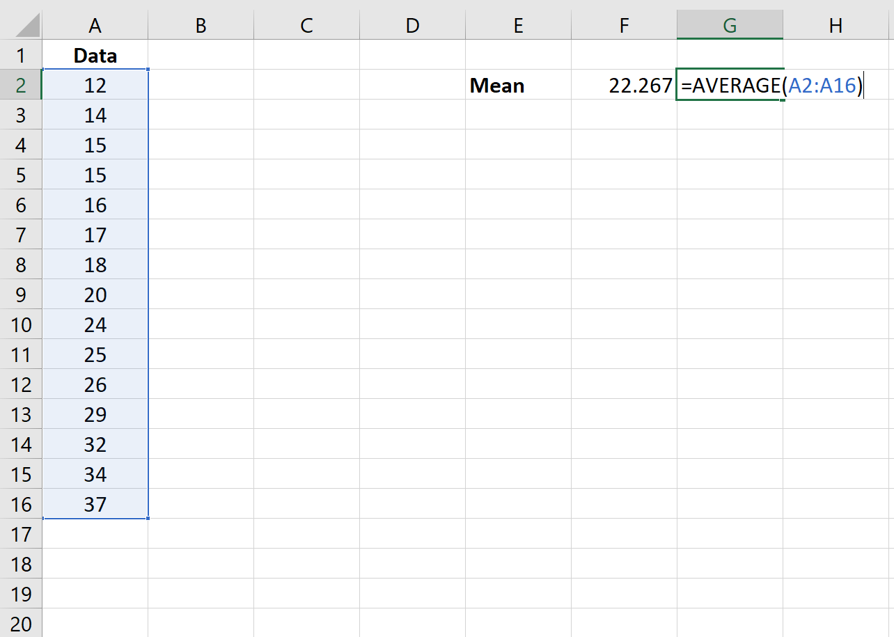 normalizeexcel2 Average function in Excel
