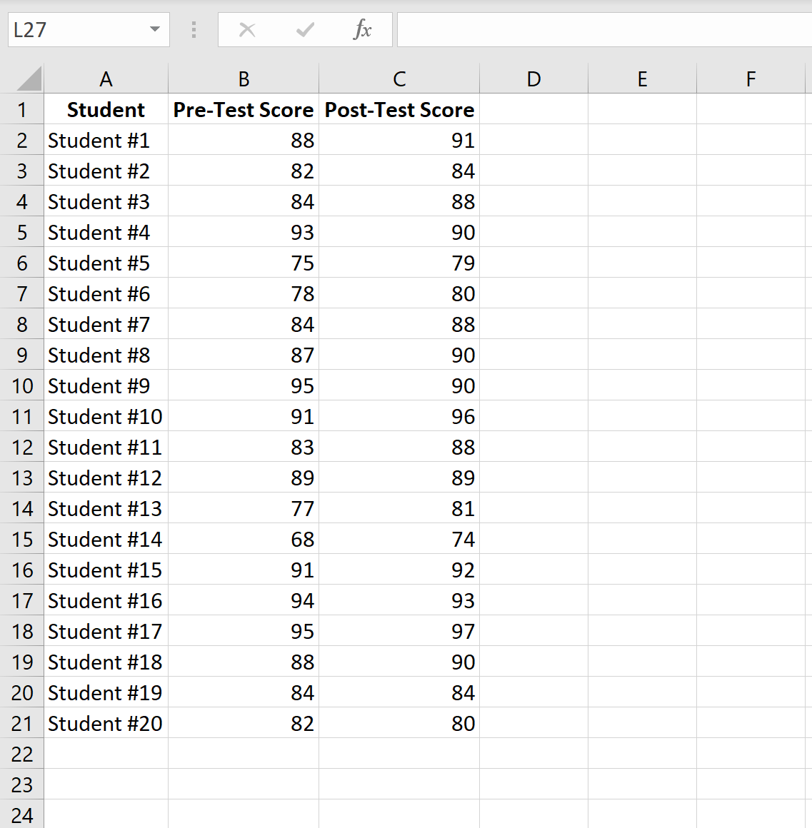pairedtestexcel Example of paired samples t test in Excel