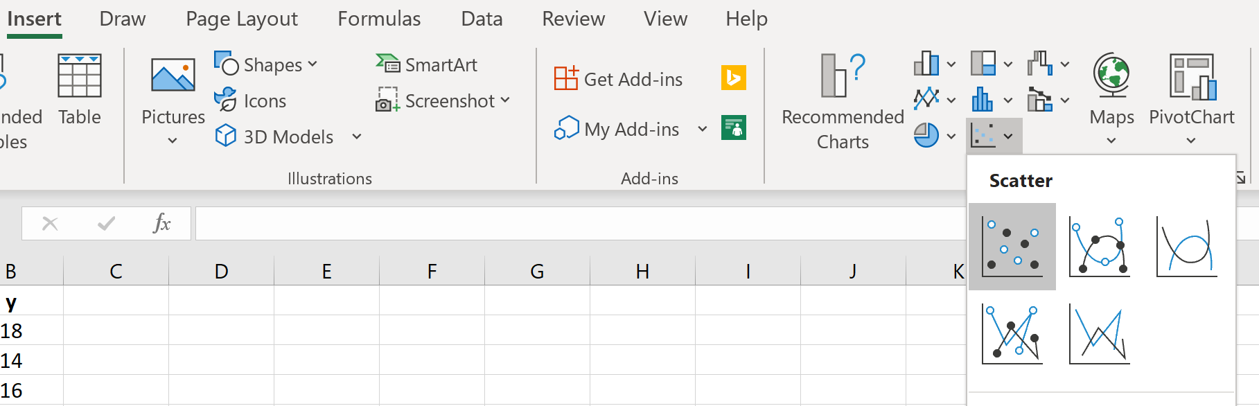 polynomialexcel5 Scatterplot in Excel