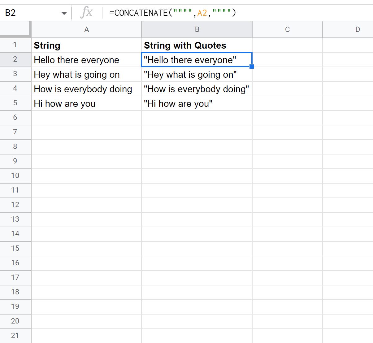 quote2 escape double quotes in Google Sheets