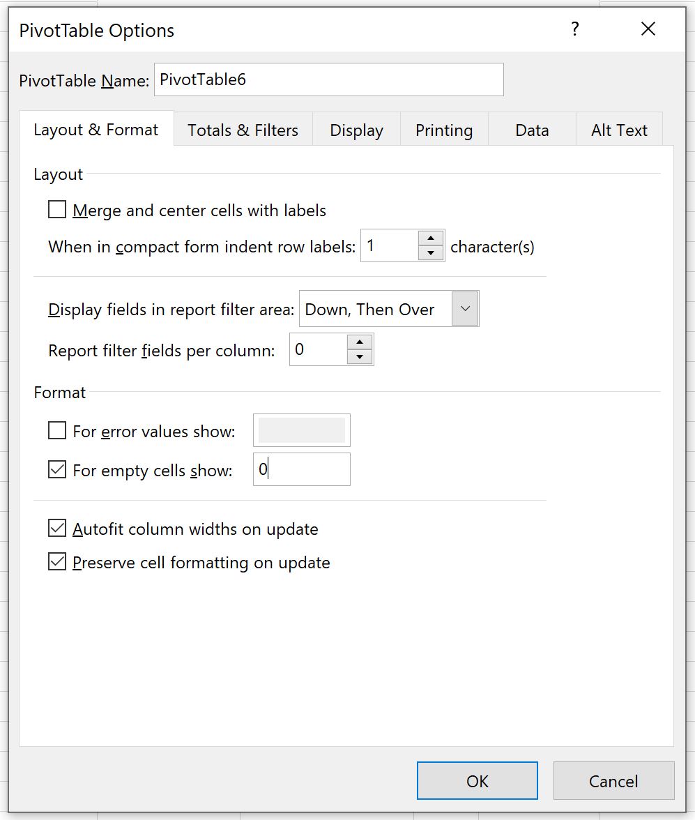 removeblank4 Excel remove blanks from pivot table