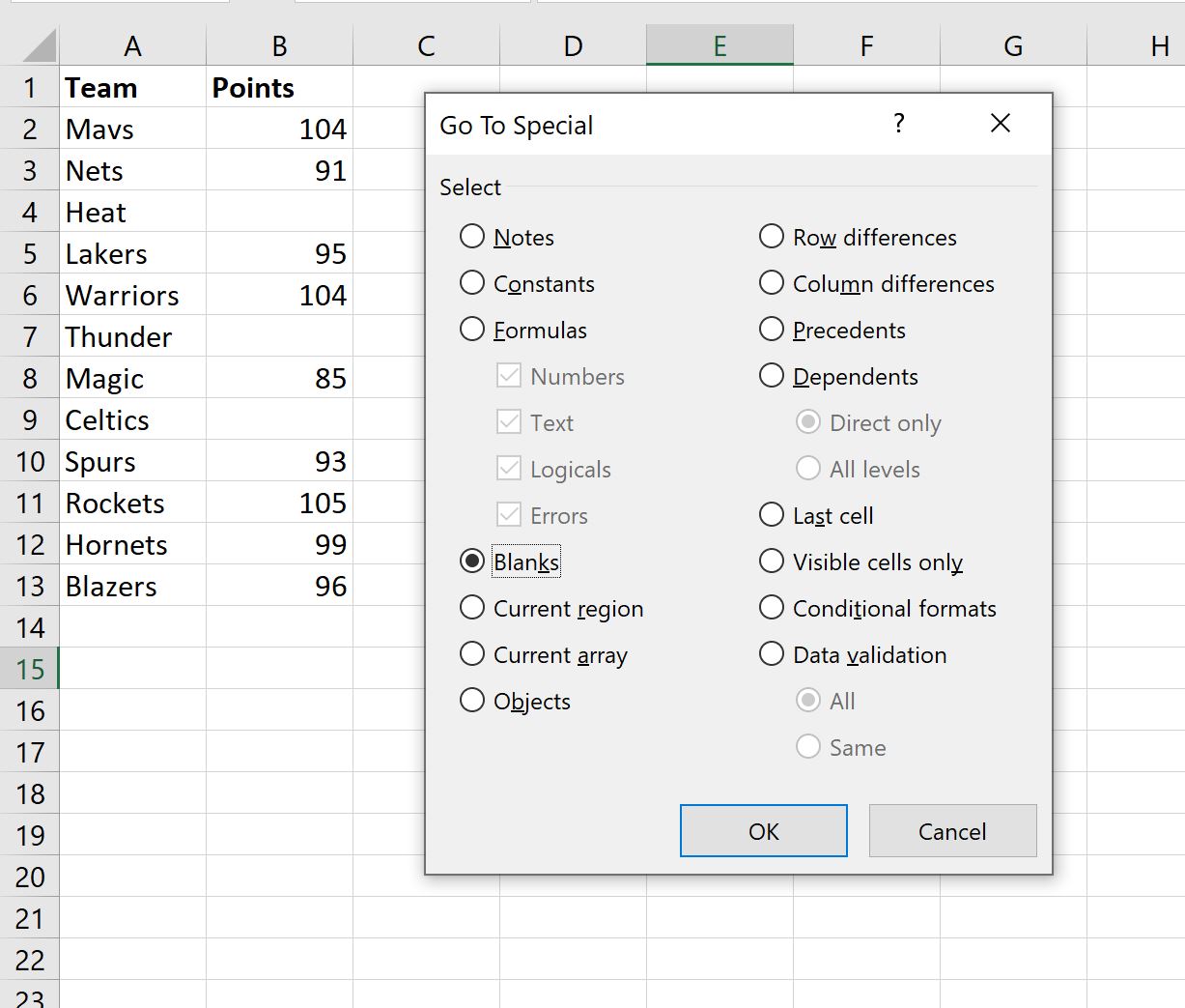 replaceblank3 replace blanks with zero in Excel