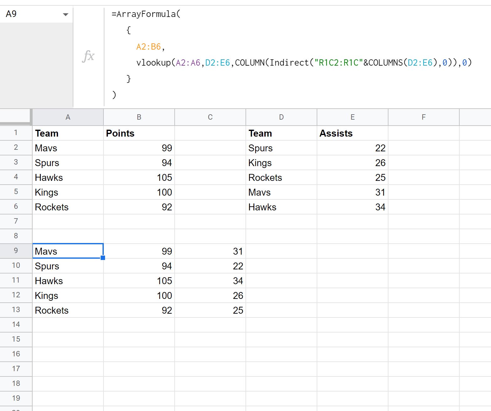 sheetsjoin2 Google Sheets query join
