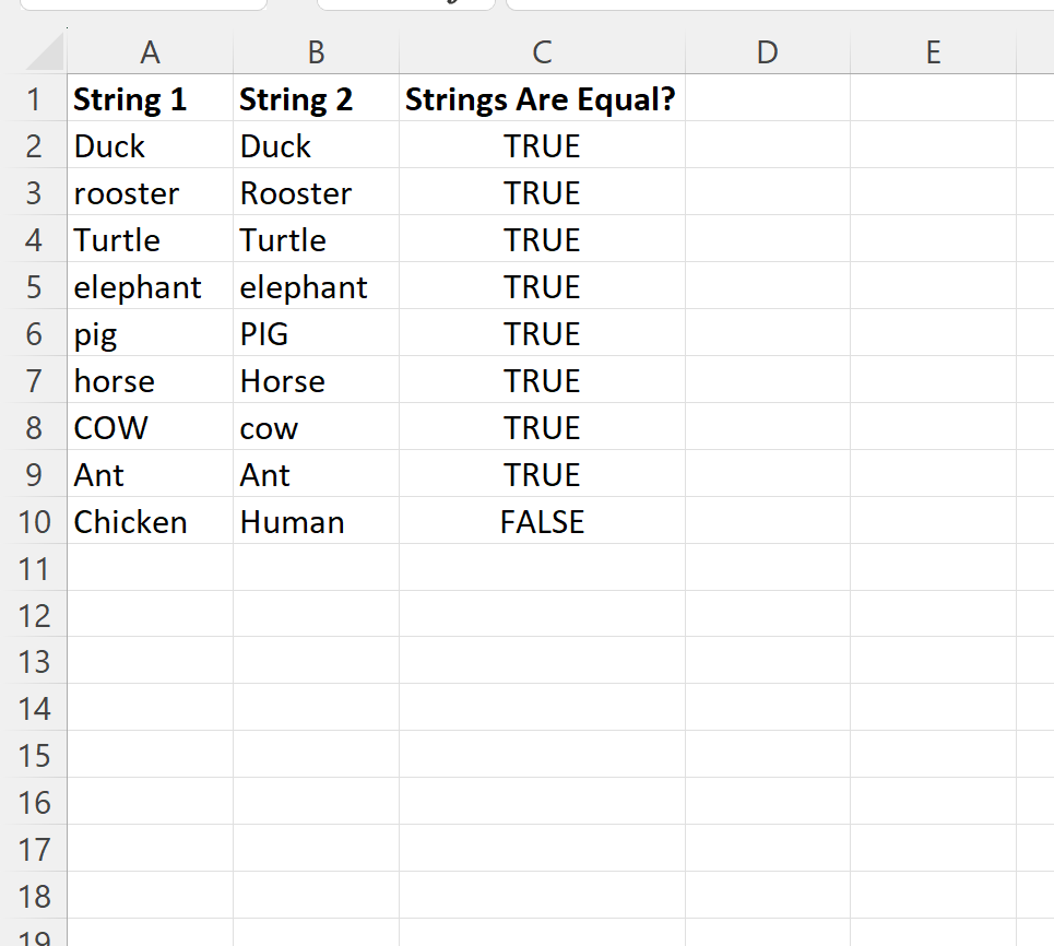 str3 case-insensitive string comparison in VBA