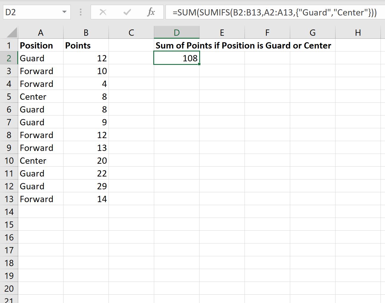 sumifsame2 Excel SUMIFS with multiple criteria in same column