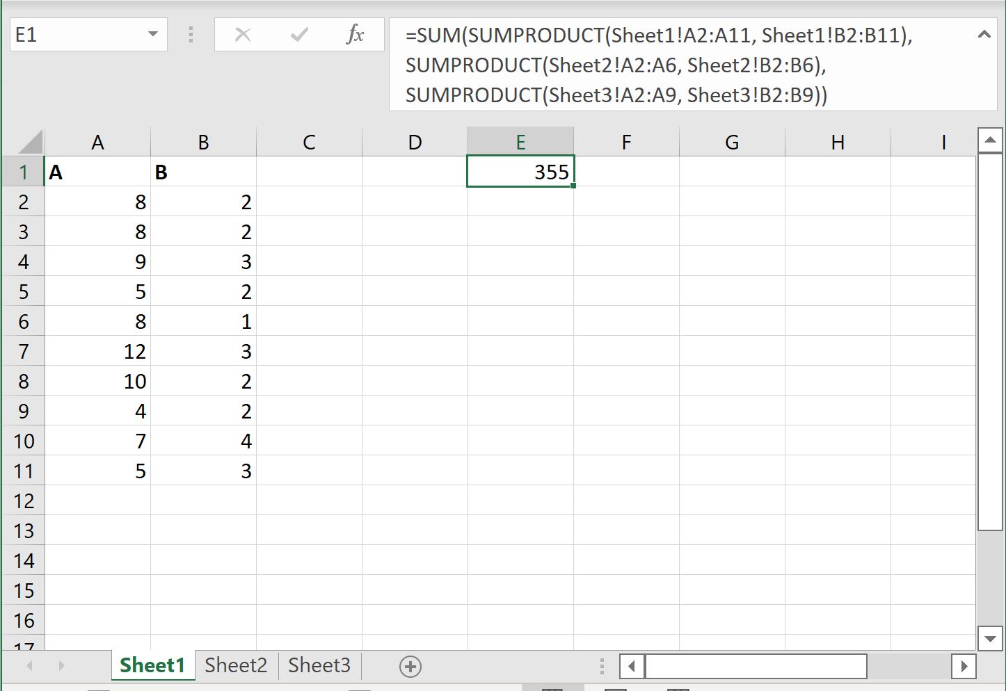 sumprod14 Excel SUMPRODUCT across multiple sheets