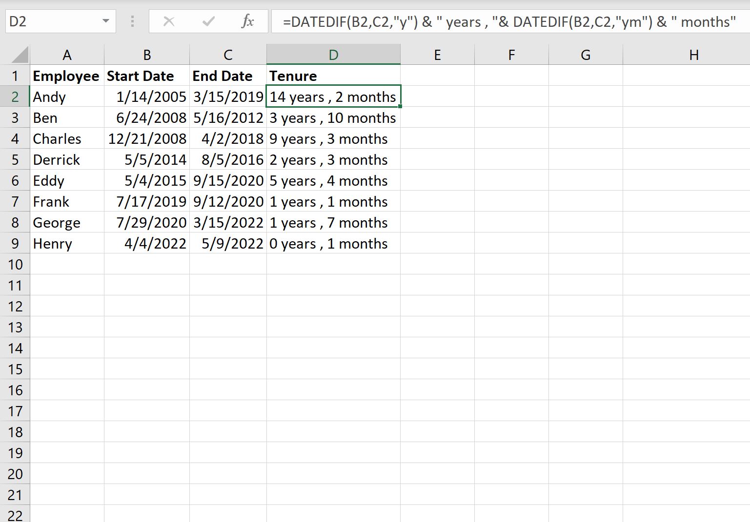 tenure-formula-in-excel-javatpoint