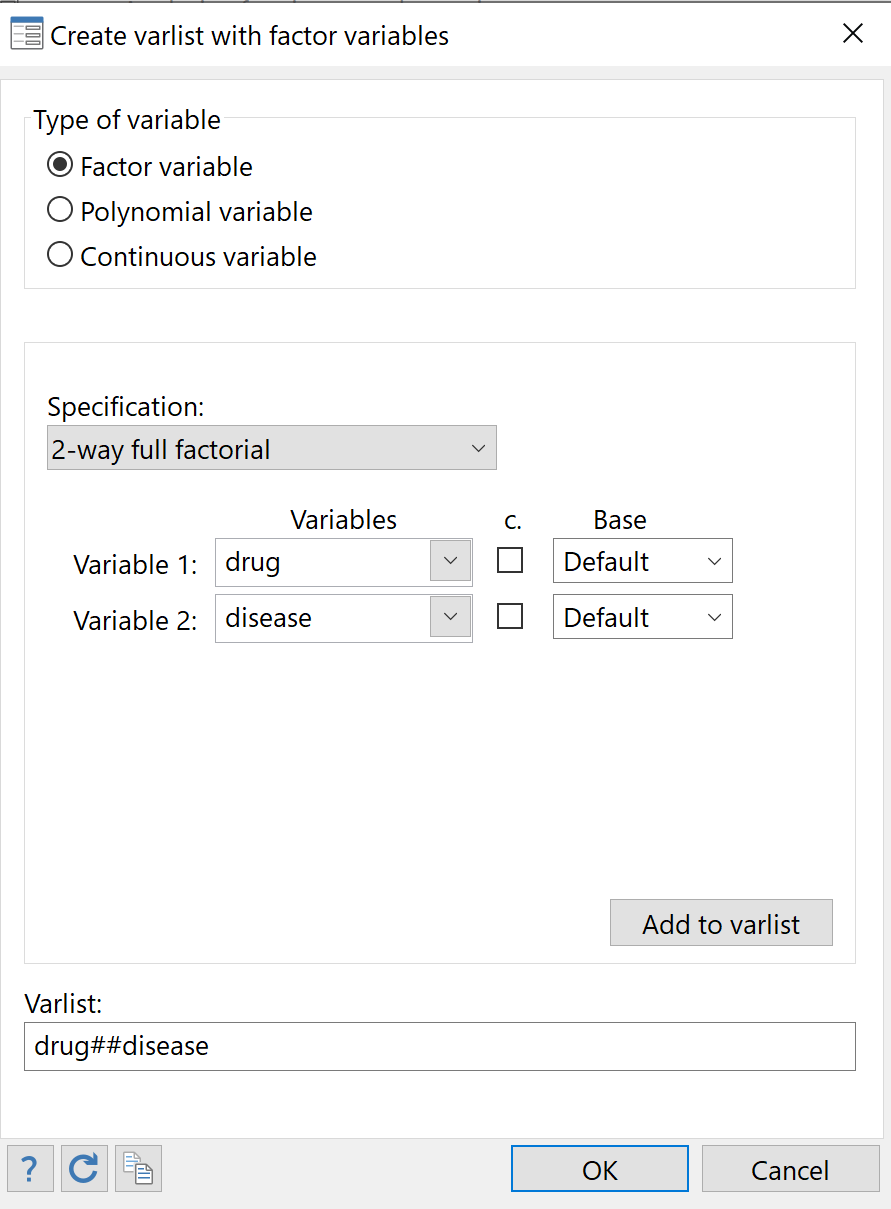 twowaystata2 Two-way ANOVA in Stata