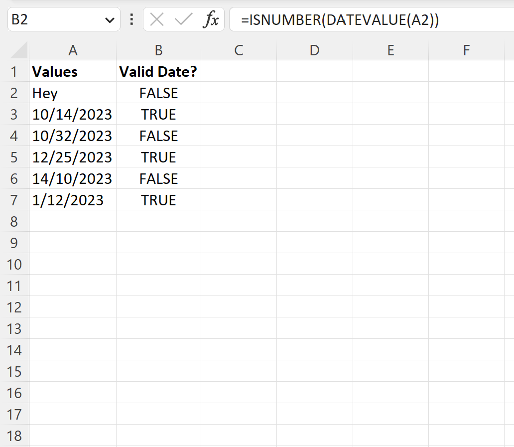 val2 Excel check if cell is date