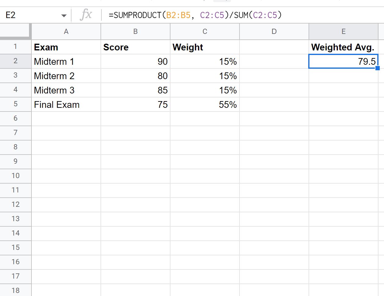 calculate-a-weighted-average-in-google-sheets