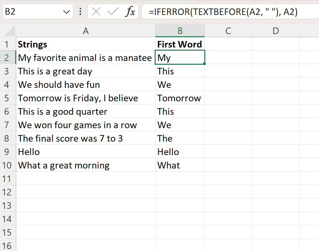 how-to-extract-first-or-first-two-words-from-text-strings-in-google-sheet