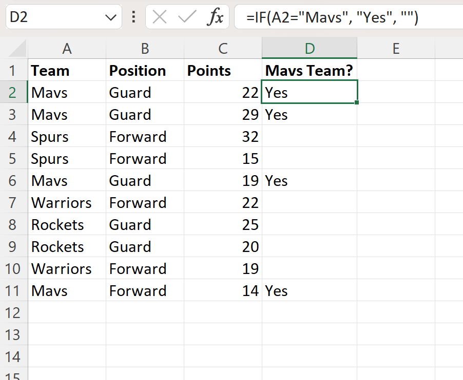 iff2 Excel if false then blank