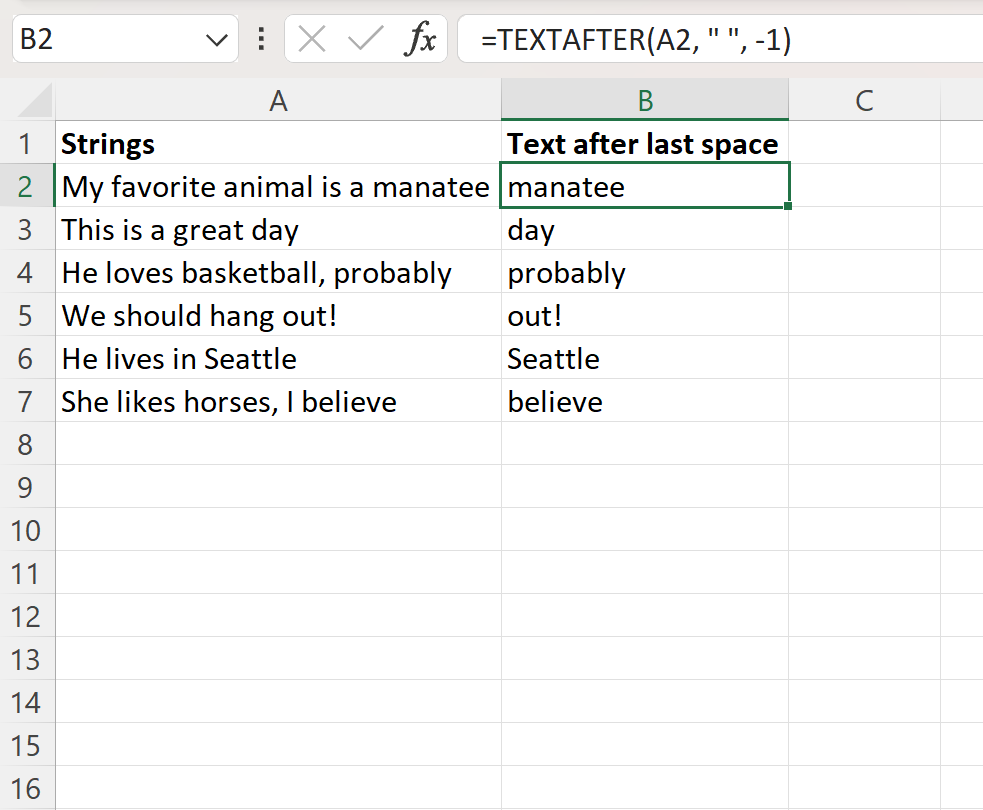 lspace2 Excel extract text after last space