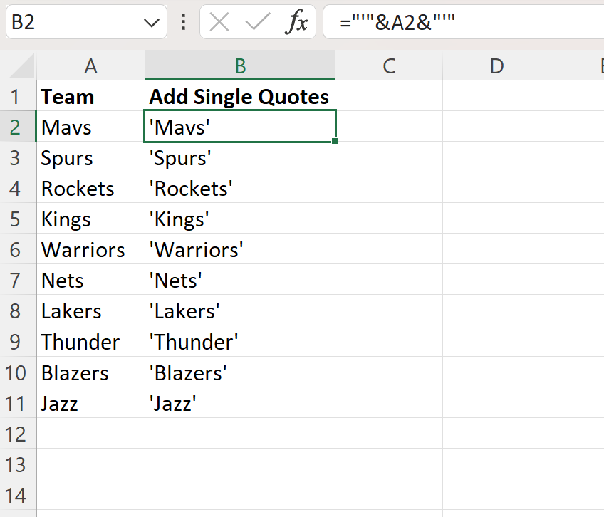 best-way-to-add-single-quotes-in-excel-with-examples