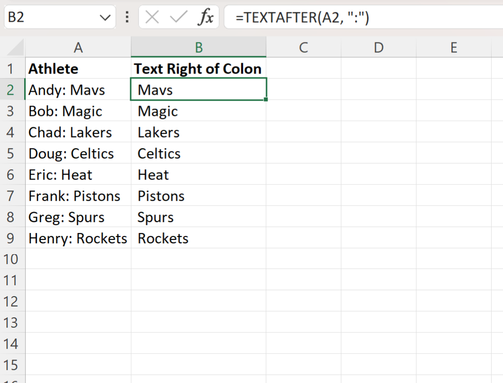 rightcolon2 Excel right of colon