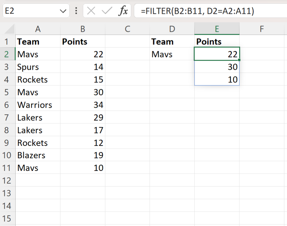 instances1 Excel list all instances of value