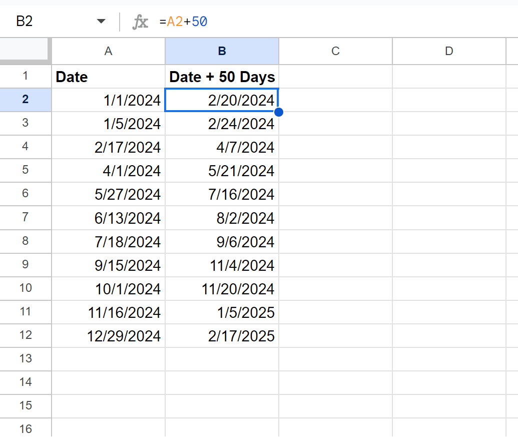 futuredate2 Google sheets calculate future date by adding days