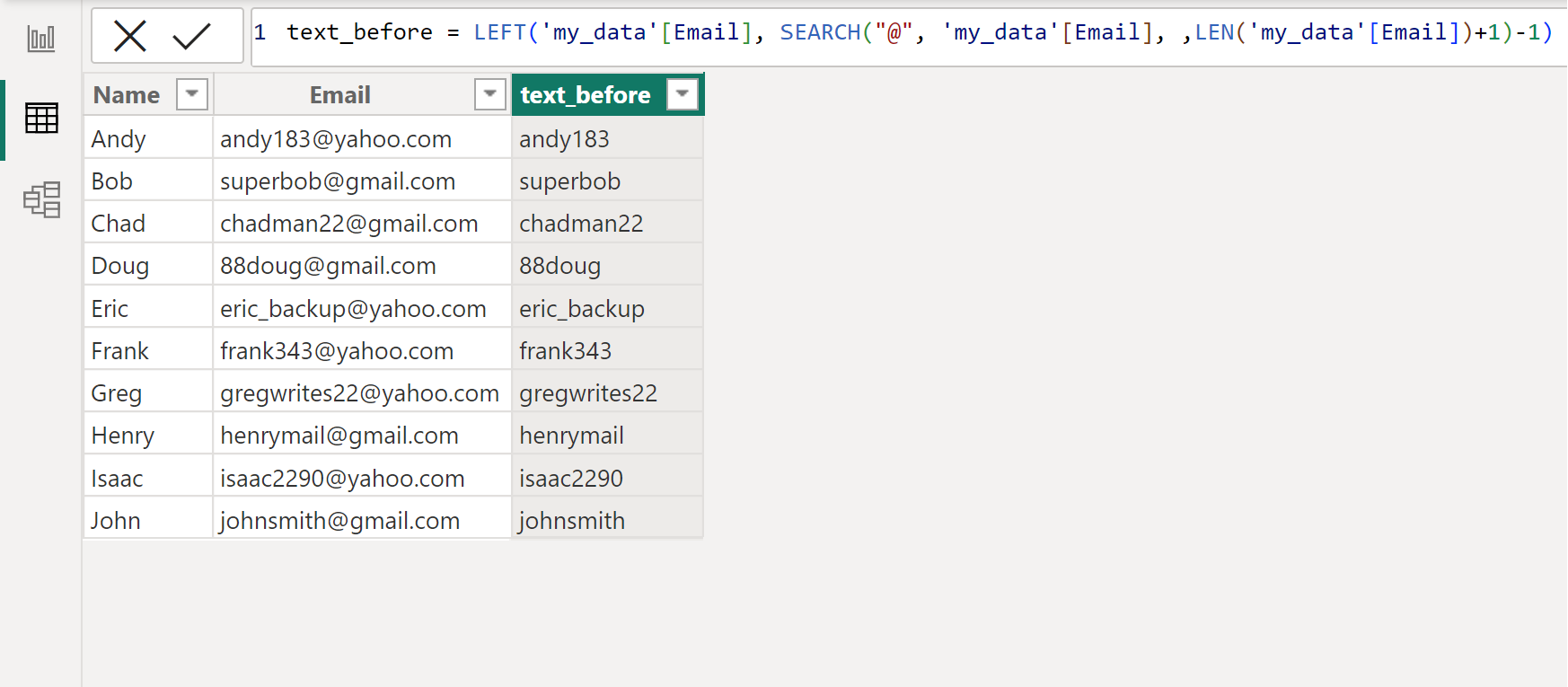 Power BI extract text before delimiter