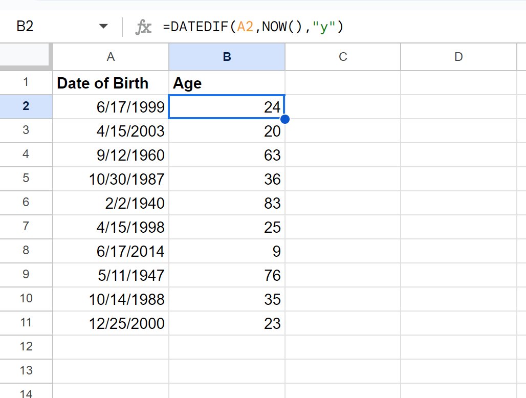 google-sheets-calculate-age-from-date-of-birth-psychological-statistics