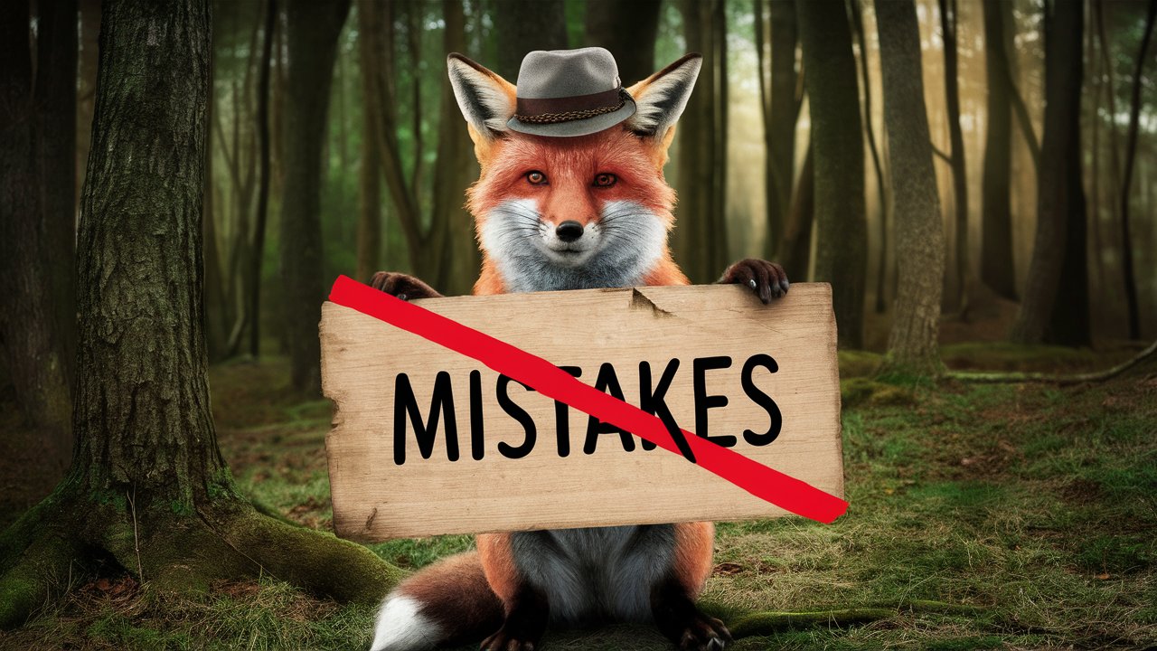 fox-in-hat-forest-holding-sign-mistakes 7 Common Beginner Stats Mistakes and How to Avoid Them